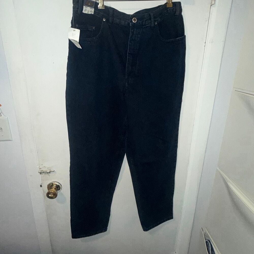 VINTAGE SAUGATUCK DRY GOODS CO Dark Indigo Stone Washed Relaxed Fit Jeans- 38x32